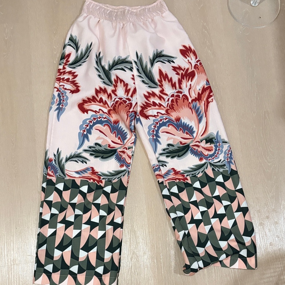PATBO SOLDOUT Floral and Geometric Patterned Pants